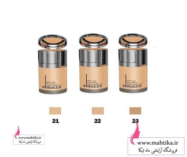 کرم-پودر-کانسیلر-دار-دو-سه-Doucce-mineral-foundation-spf-22 فروش عمده کرم پودر کانسیلر دار دو سه