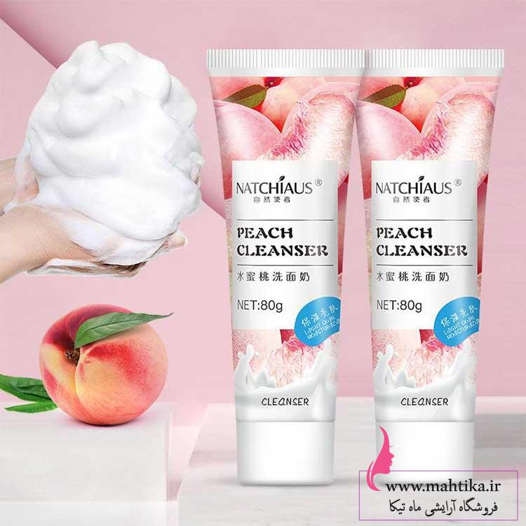 هلو-شیر فوم شستشوی صورت حاوی شیرو عصاره هلو