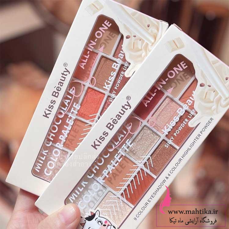 پالت پخش عمده لوازم ارایشی فانتزی | پالت سایه کیس بیوتی مدل شیر شکلات