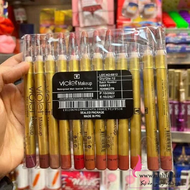 فروش عمده رژ مدادی ضد آب violet فروش عمده رژ مدادی ضد آب violet