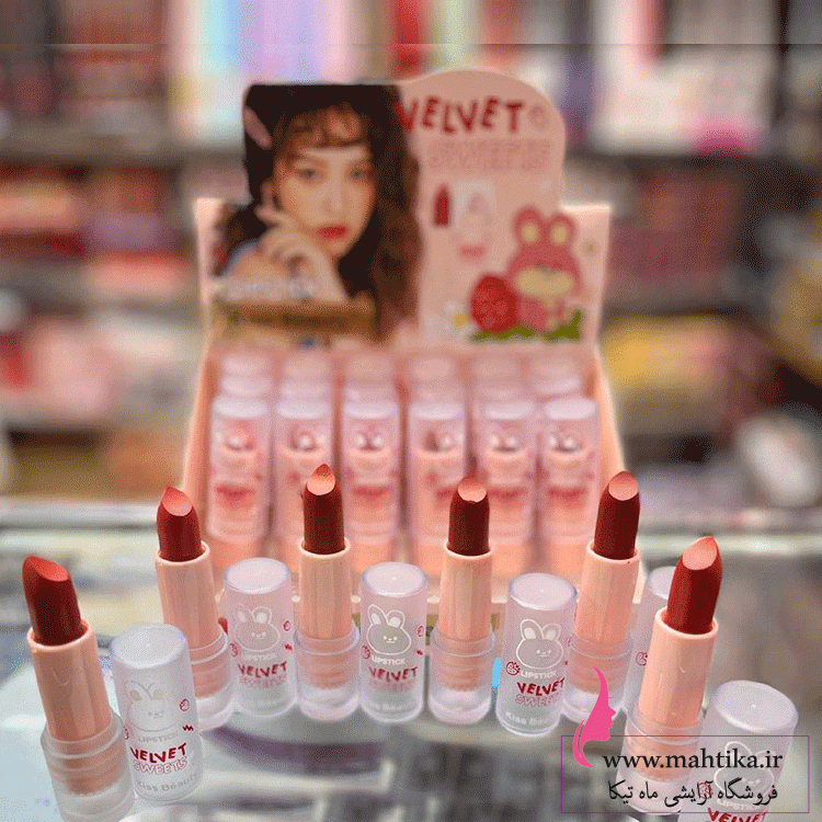 رژ-جامد رژ لب عمده برند کیس بیوتی اورجینال طرحvelvet - Image 1