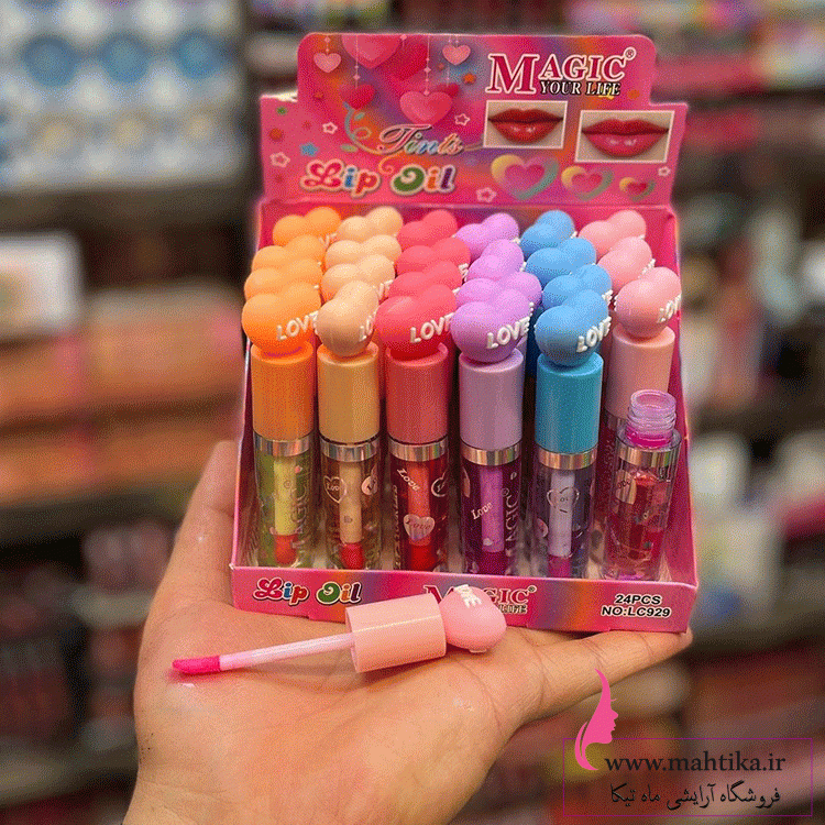 قلبی خرید عمده برق لب حرارتی فانتزی برند مجیک قلبی