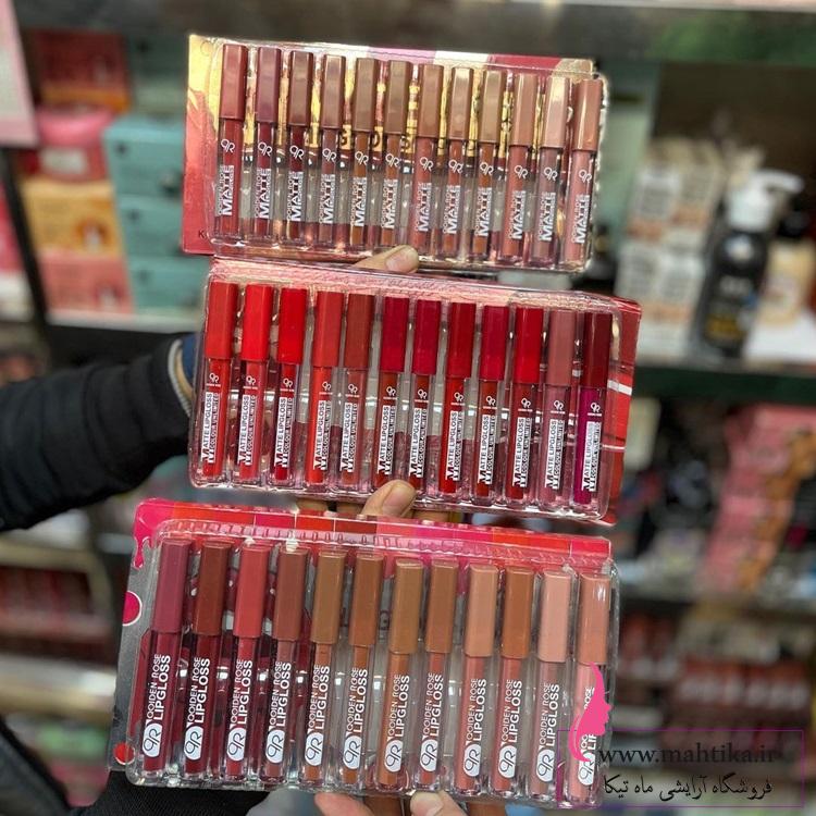 رژ مایع عمده | پک رژ فانتزی گلدن رز رژ مایع عمده | پک رژ فانتزی گلدن رز