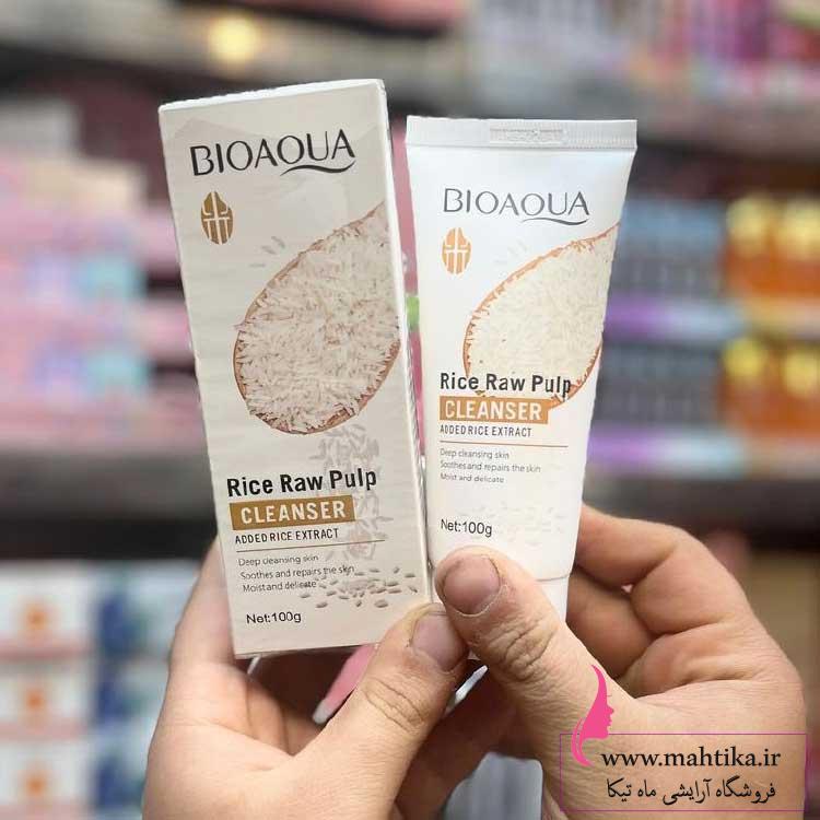 فوم-برنج بهترین فوم شستشوی صورت عصاره برنج بیو آکوا