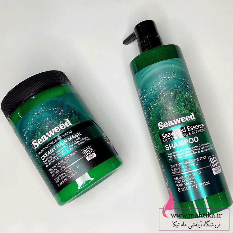 جلبک پرفروش ترین شامپو و ماسک فاقد سولفات جلبک دریایی