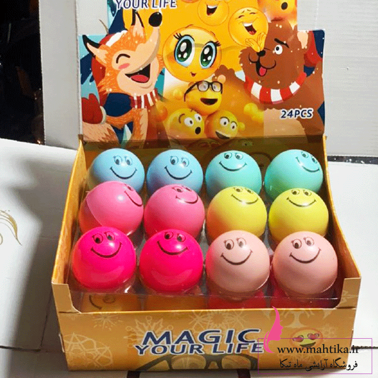 استیکی حراج بالم لب در 4 مدل استیکی، توت فرنگی گل لاله و خوکی