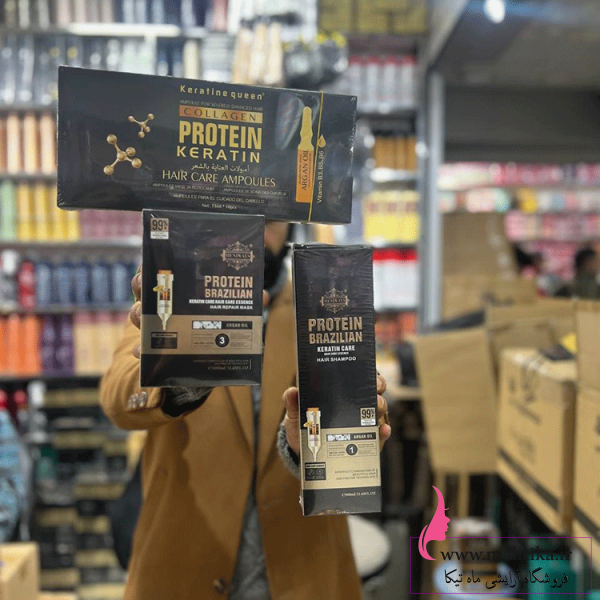 پروتئین قیمت ماسک و شامپو پروتئین برزیلی کوئین کراتین