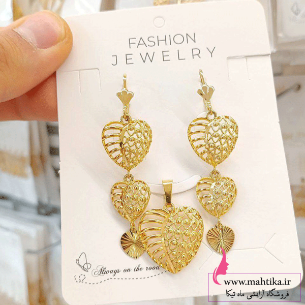 اکسسوری عمده ارزان نیم ست طلا