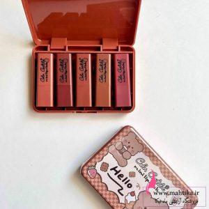 ست رژ لب خرسی فانتزی | خرید عمده از پخش آرایشی ماهتیکا