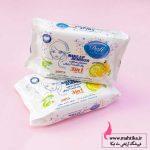 قیمت خرید عمده دستمال مرطوب 20برگی دافی