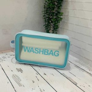 واش بگ رنگین کمانی کیف آرایشی طلقی WASHBAG